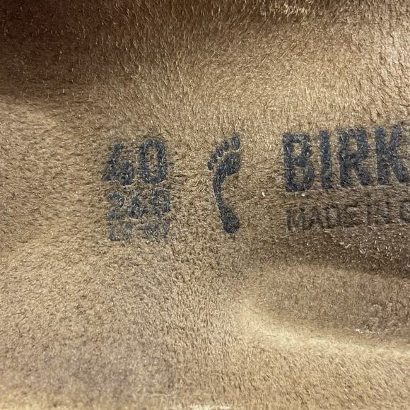 Birkenstock Almere Slide Sandals Womens Size 40 US 9-9.5 Narrow Black 2 Strap - Picture 9 of 9